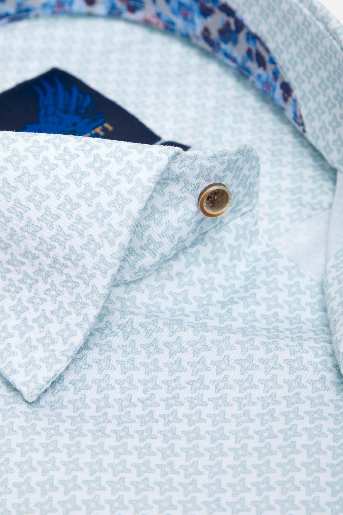 BENETTI Julius Long Sleeve Mint Shirt Mint model front view