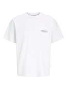 JACK JONES ORIGINALS Catskills Crew Neck T-Shirt-Bright White Bright White front view