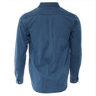 Kenrow Menswear Keenan Denim Mid Blue Shirt Mid Blue model back view