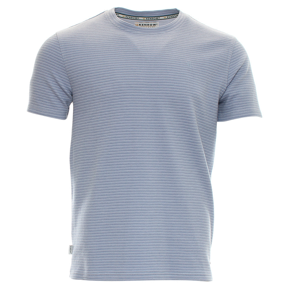 Kenrow Kenny blue melange textured T-shirt, front view