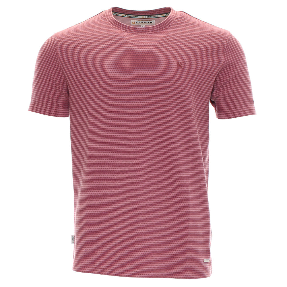 Kenrow Kenny grape melange striped T-shirt, front view