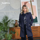 RANT & RAVE LADIES Kyrie Navy Coat Navy front view