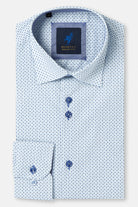 BENETTI Kevin Blue Casual Shirt Blue front view