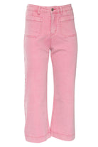 RANT & RAVE LADIES Laine Crop Wide Leg Pink Ice Jeans Pink Ice side view