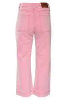 RANT & RAVE LADIES Laine Crop Wide Leg Pink Ice Jeans Pink Ice flat front view