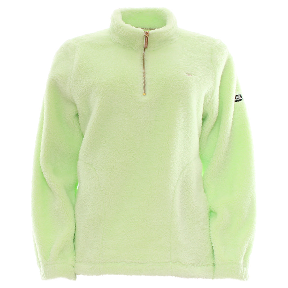 Ladies Relax & Renew Lara Borg Zip - Pale Green-Ghost Front View