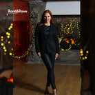 RANT & RAVE LADIES Lia Black Blazer Black model front view