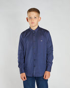 DIESEL KIDS Lloyd Oxford Navy Shirt Navy front view