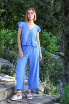 RANT & RAVE LADIES Lois Blue Co-Ord BLUE front view