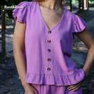 RANT & RAVE LADIES Lois Purple Co-Ord PURPLE back view