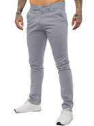 ENZO Enzo Light Grey Slim Fit Chino LIGHT GREY front view