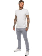 ENZO Enzo Light Grey Slim Fit Chino LIGHT GREY model front view
