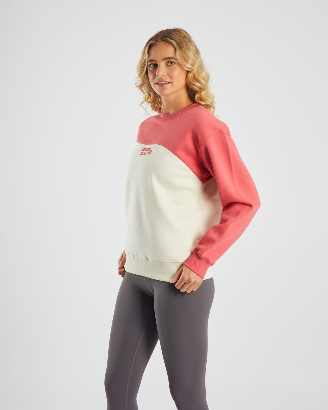 Ladies Laurine Sweater - Creme Multi-Side View