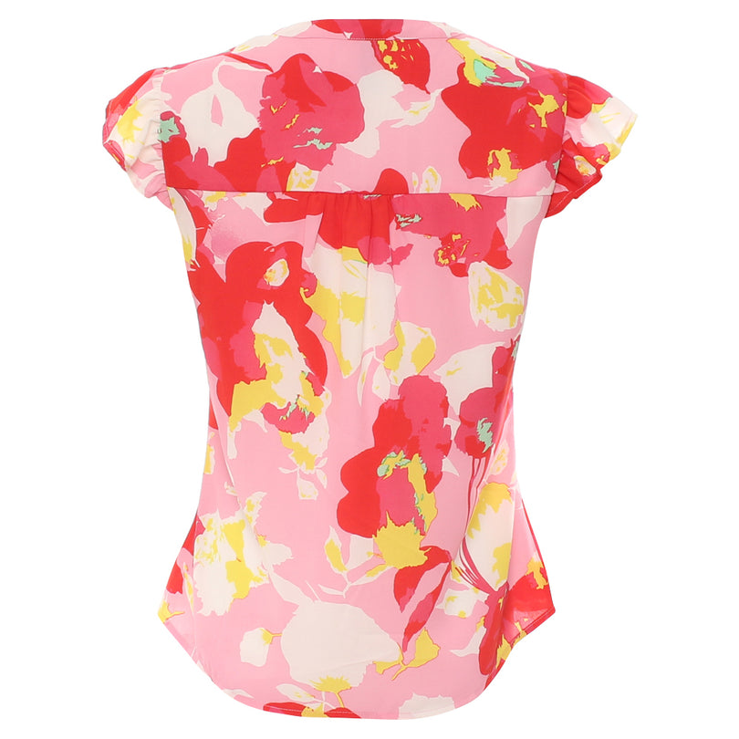 RANT & RAVE LADIES Leana Pink Top Pink flat front view