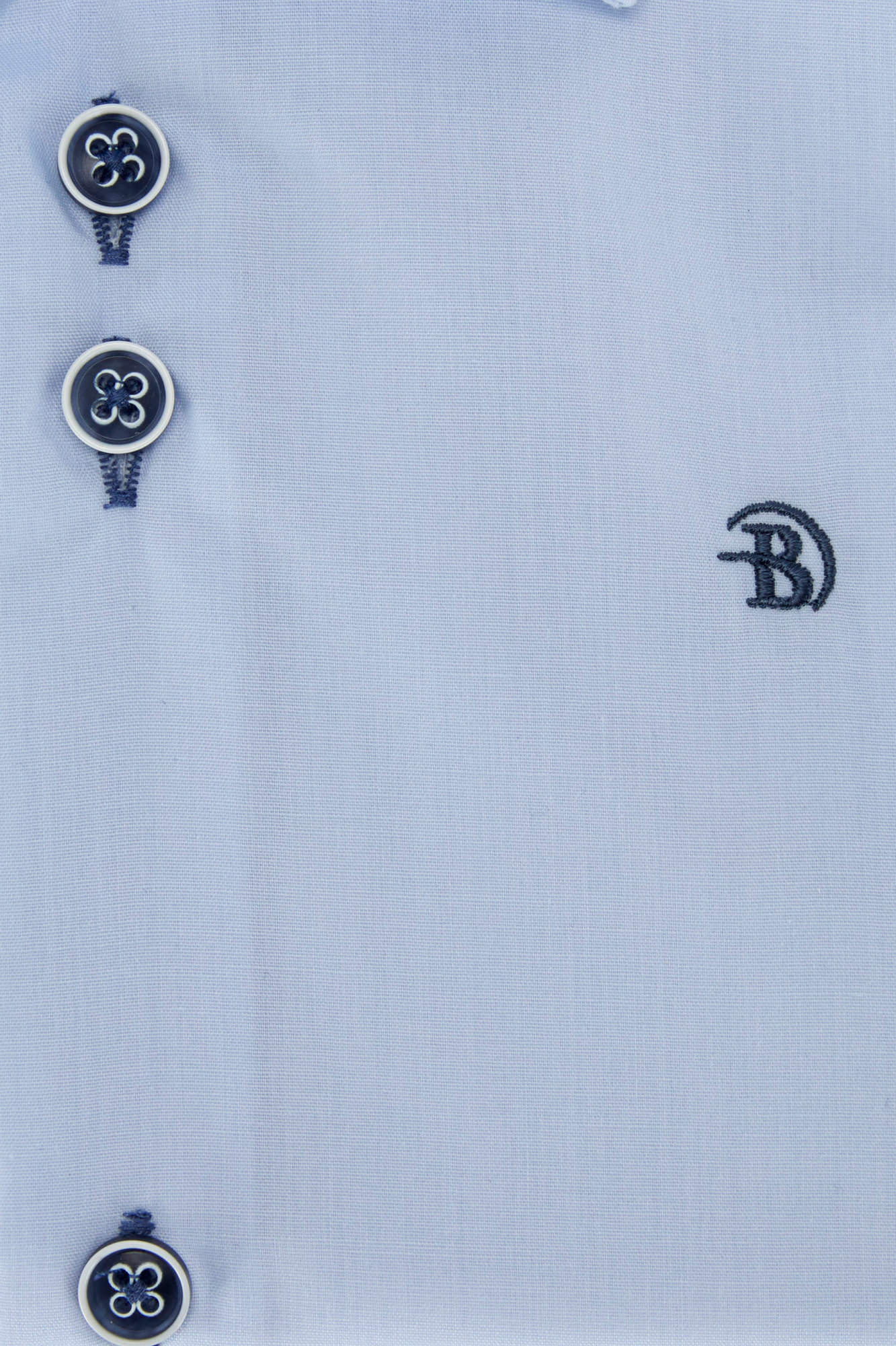 Boys Leo Sky Blue Shirt-Close Up View