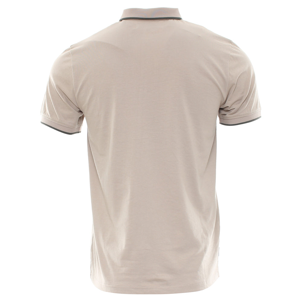 Men's Luca Putty Zip Polo-Back View