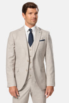 BENETTI Lucas Tapered Stone Blazer Stone front view