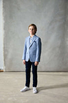 Benetti Boyswear Lucas Boys Blue Blazer BLUE model back view
