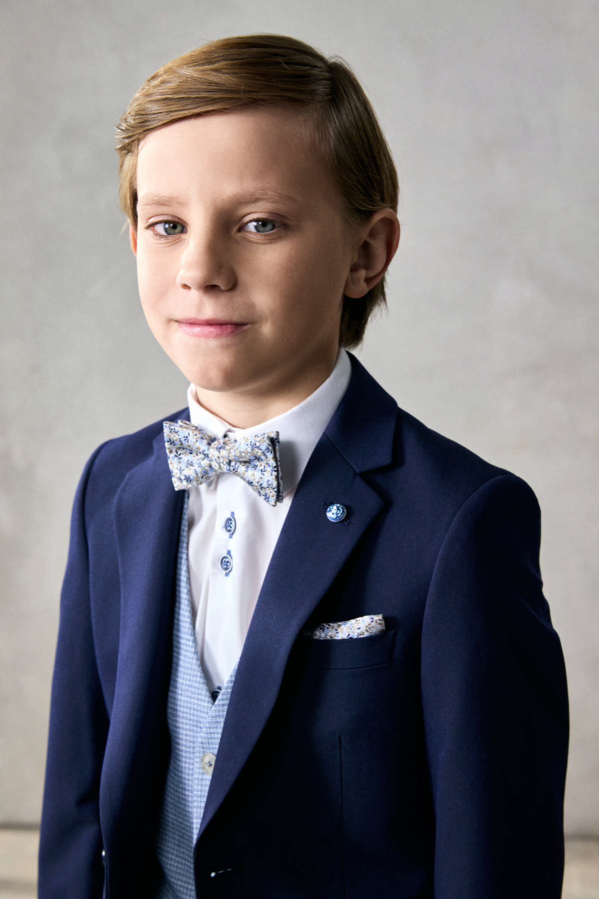 Benetti Boyswear Boys Lucas Blue Waistcoat Blue detail view