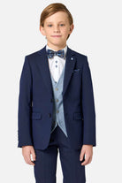 Benetti Boyswear Boys Lucas Blue Waistcoat Blue front view