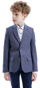 STANDAR Ludwig Boys Jacket Blazer Blue front view