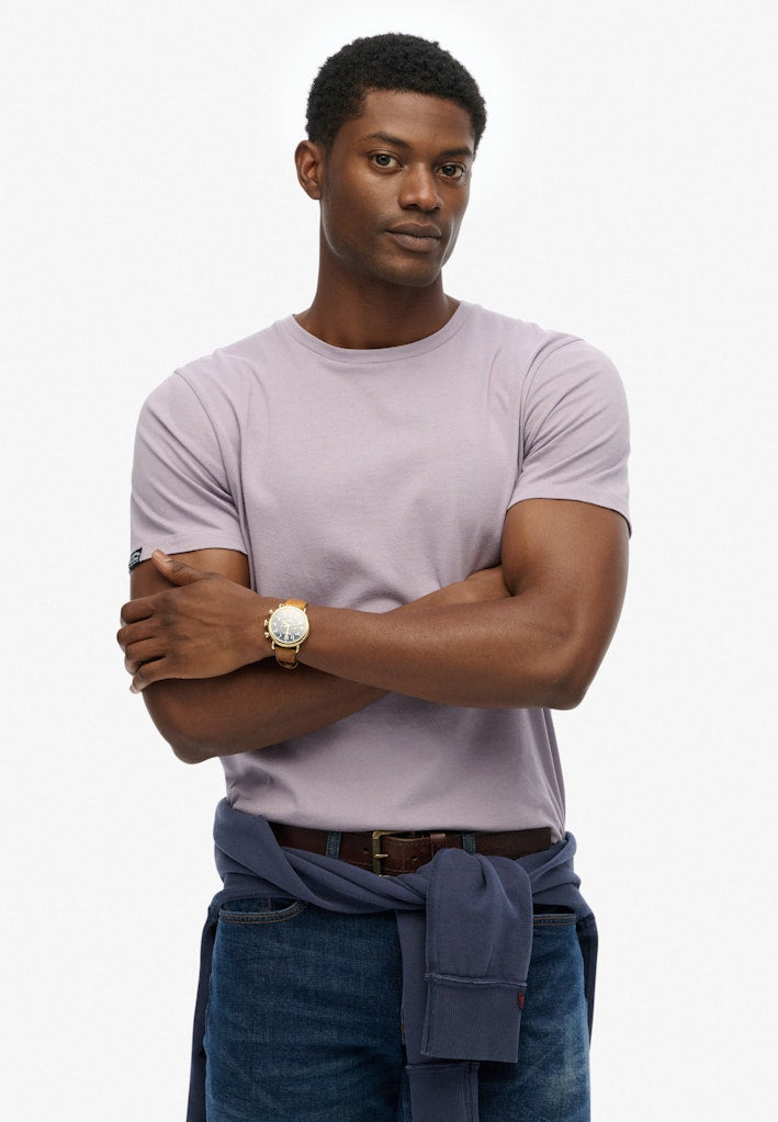SUPERDRY Classic Essential Tee Brassica Lilac short sleeve front view