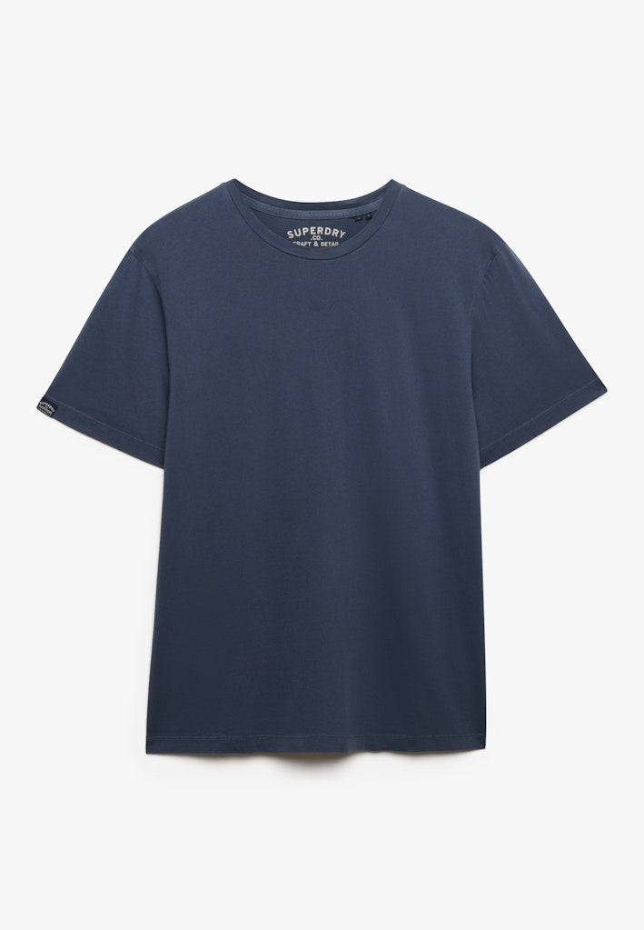 SUPERDRY Classic Essential Tee-Dry Slate Blue short sleeve t-shirt front view