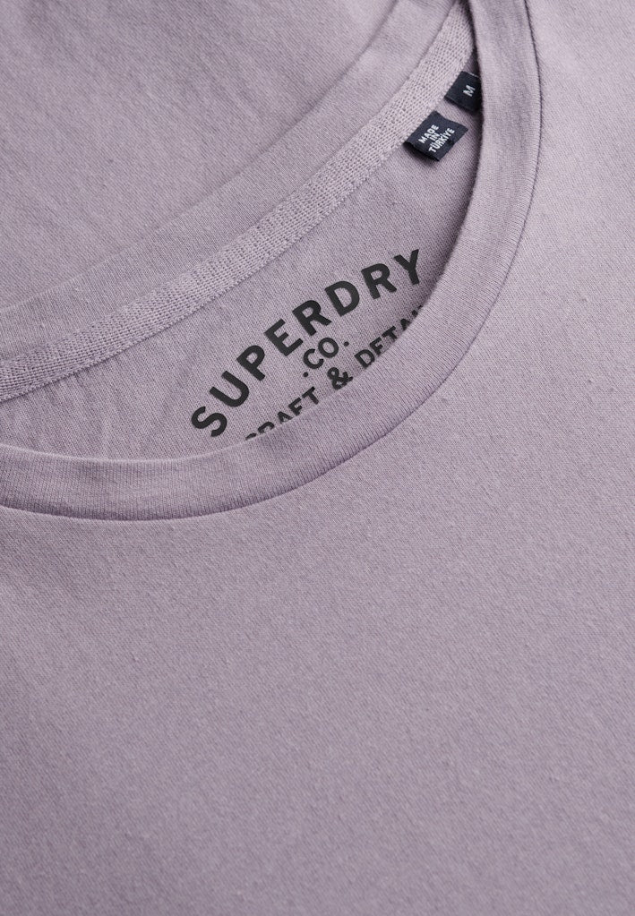 SUPERDRY Classic Essential Tee-Brassica Lilac Brassica Lilac side view