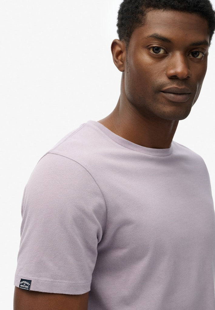SUPERDRY Classic Essential Tee Brassica Lilac short sleeve close-up front view