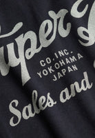 SUPERDRY Industry Worker Relaxed Tee-Eclipse Navy Eclipse Navy close up view