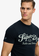 SUPERDRY Industry Worker Relaxed Tee-Eclipse Navy Eclipse Navy back view