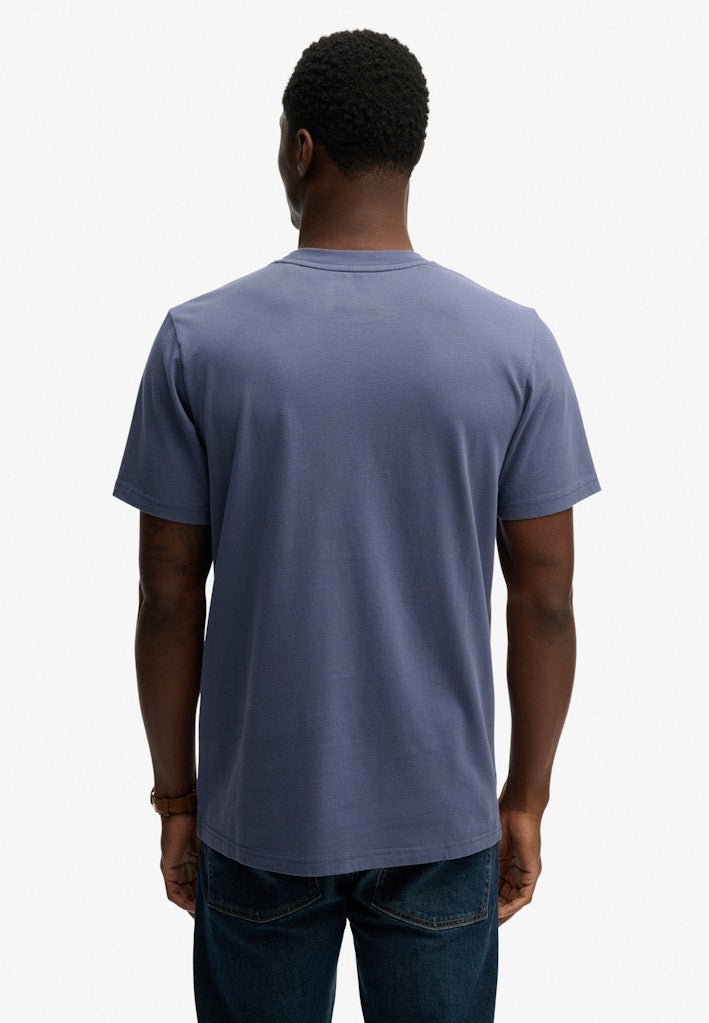 SUPERDRY Outdoors Mountain Rlxd Tee Soft Navy t-shirt back view