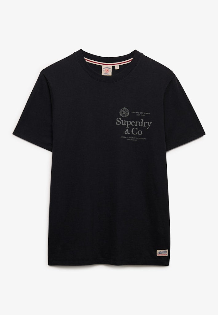 Superdry 1954 Company Relaxed Tee in Dark Navy front view