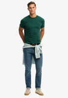 Superdry 1954 Company Relaxed Tee in Varsity Green full length model view
