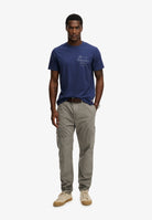 Superdry 1954 Company Relaxed Tee in Hampton Blue full length model view