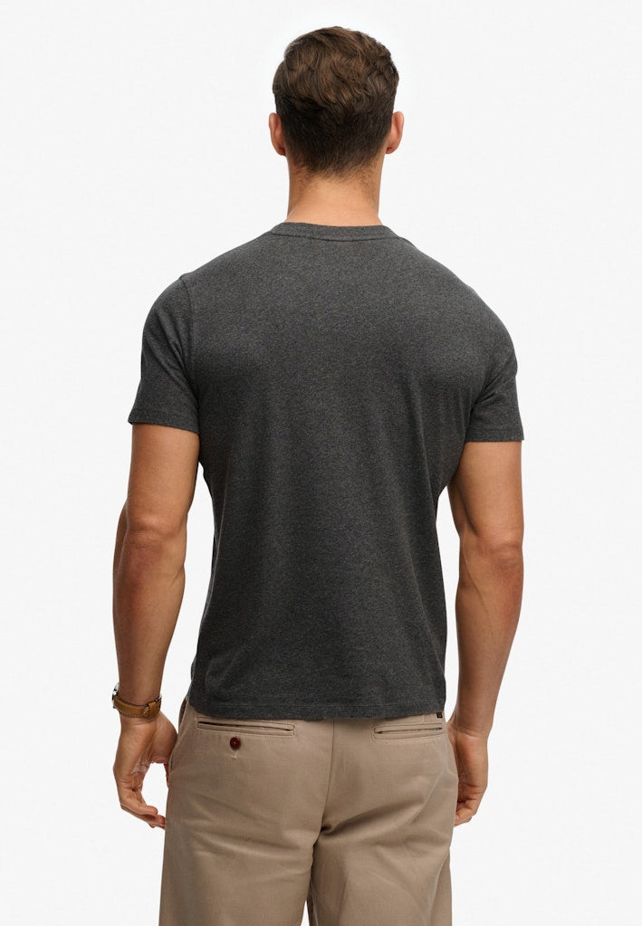 Superdry 1954 Company Relaxed Tee in Light Charcoal Marl back model view