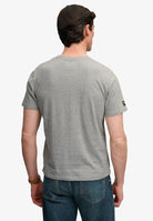 Superdry Vintage Logo Heritage Relaxed Tee in Dark Vintage Grey Marl back model view