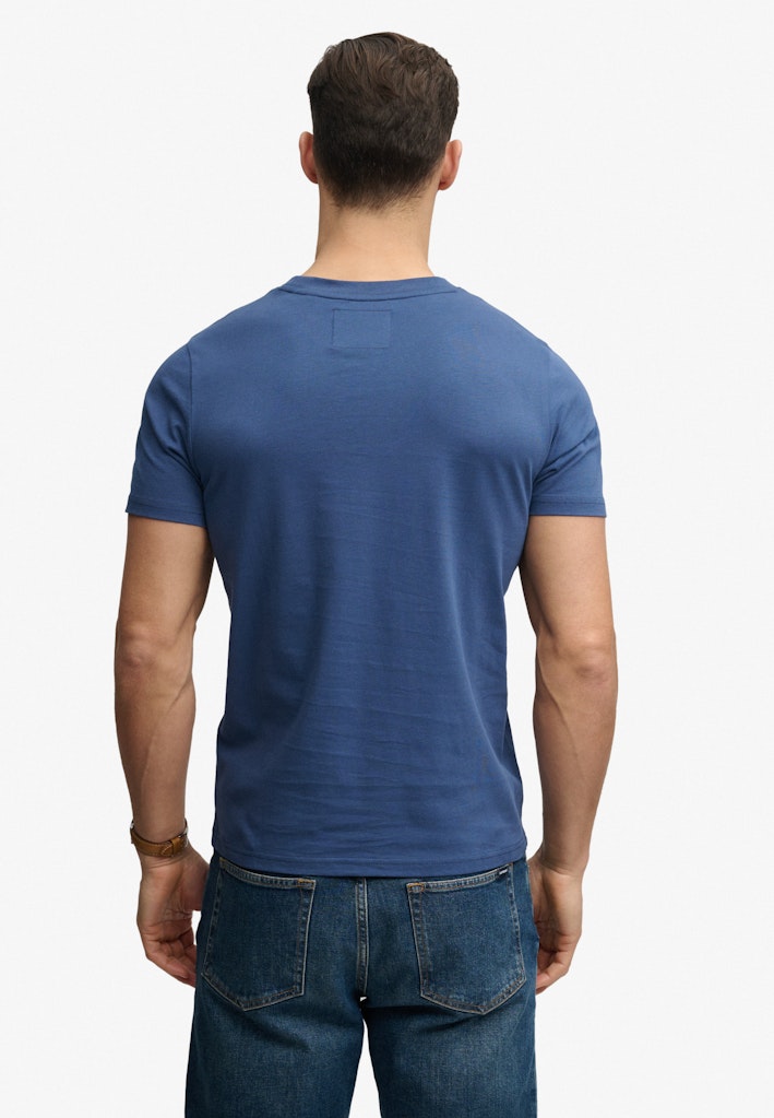 SUPERDRY Vintage Logo Classic Tee-Hampton Blue Hampton Blue side view