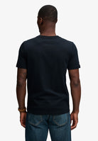 SUPERDRY Vintage Logo Classic Tee-Eclipse Navy Red Eclipse Navy side view