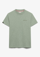 Superdry Essential Company Logo Tee in Vintage Sage Green Marl/Green front view