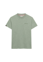 Superdry Essential Company Logo Tee in Vintage Sage Green Marl/Green angled view