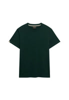 Superdry Essential Company Logo Tee in Forest Green/Deep Green angled view
