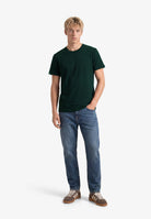 Superdry Essential Company Logo Tee in Forest Green/Deep Green full length model view