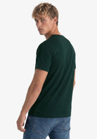 Superdry Essential Company Logo Tee in Forest Green/Deep Green back model view