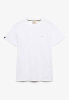 Superdry Essential Sdco Logo Embroidered Tee in Optic/Cold Grey front view