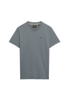 Superdry Essential Sdco Logo Embroidered Tee in Stormy Weather Blue/Navy angled view