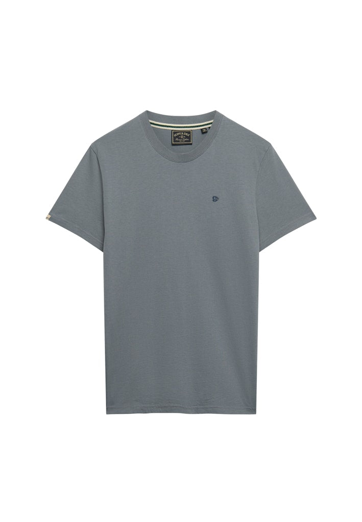 Superdry Essential Sdco Logo Embroidered Tee in Stormy Weather Blue/Navy angled view