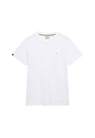 Superdry Essential Sdco Logo Embroidered Tee in Optic/Cold Grey angled view