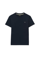Superdry Essential Sdco Logo Embroidered Tee in Eclipse Navy/Chalk angled view