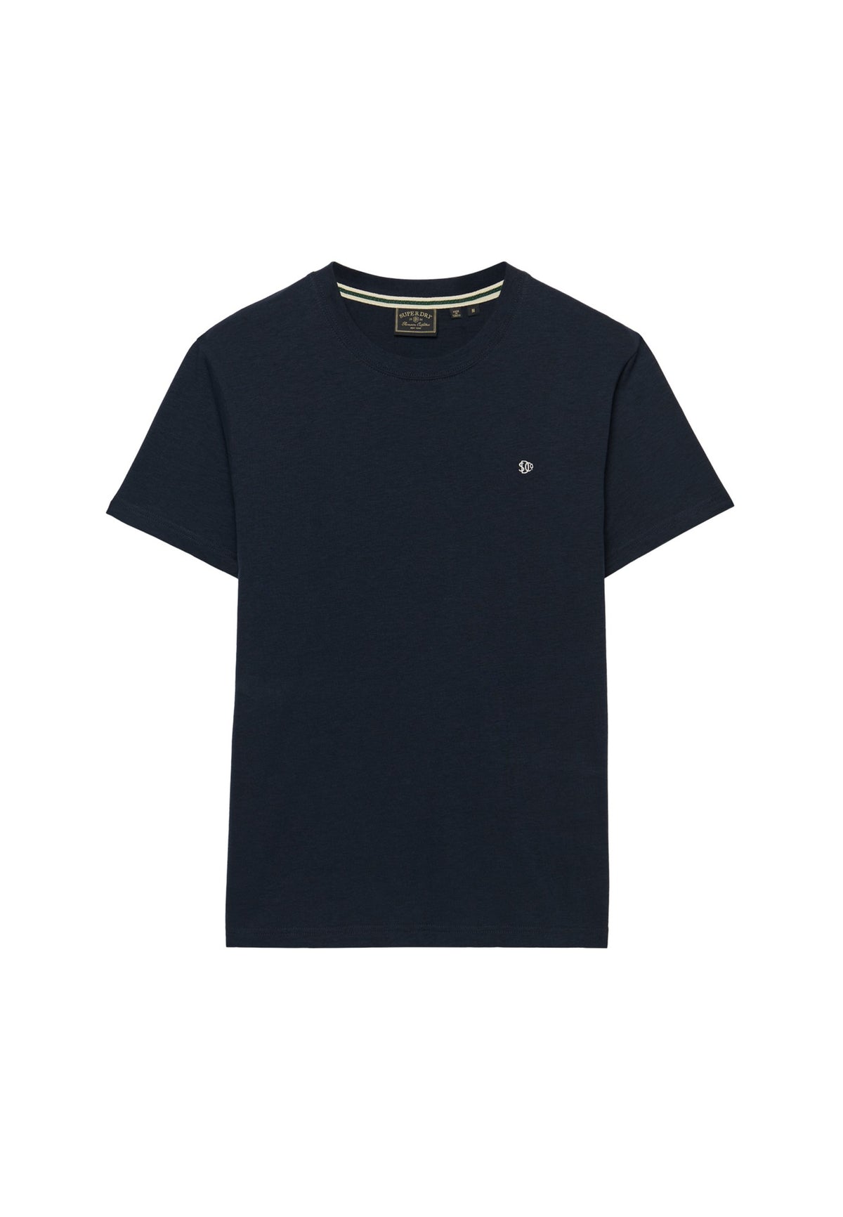 Superdry Essential Sdco Logo Embroidered Tee in Eclipse Navy/Chalk angled view